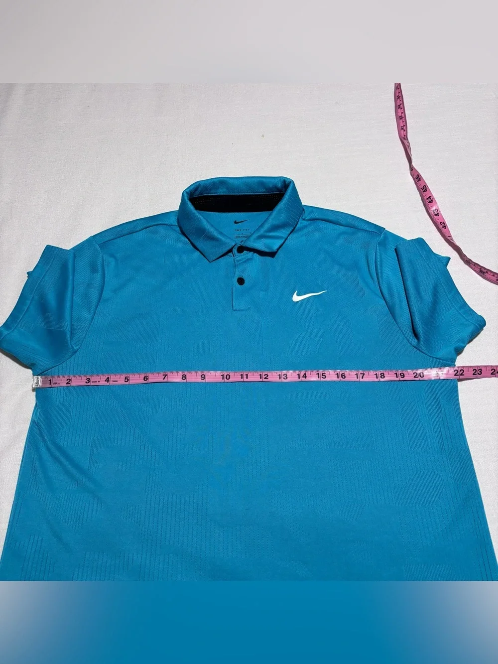 Men’s Nike Dri-FIT Tour Jacquard Golf Polo | Aqua Blue | Size Large | DR5303